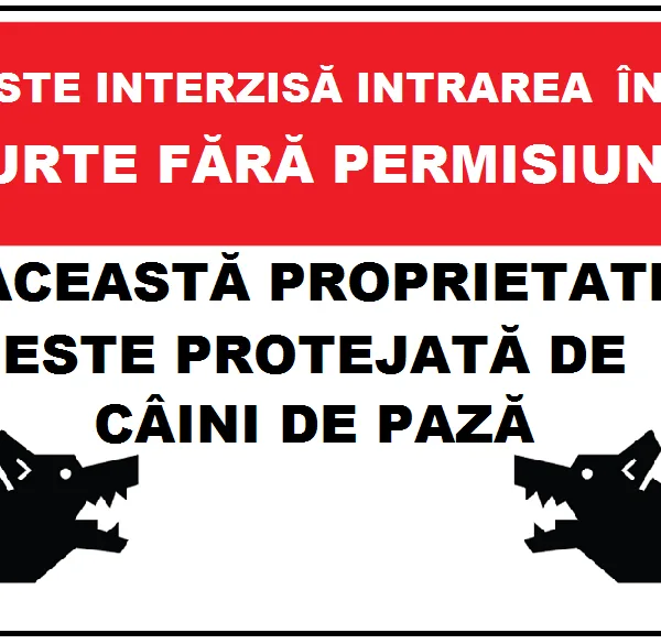 Placuta este interzisa intrarea in curte fara permisiune