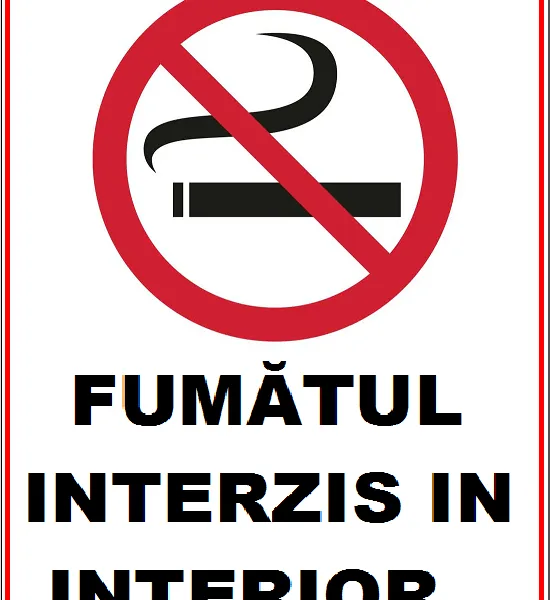 Placuta pentru fumatul interzis in interior