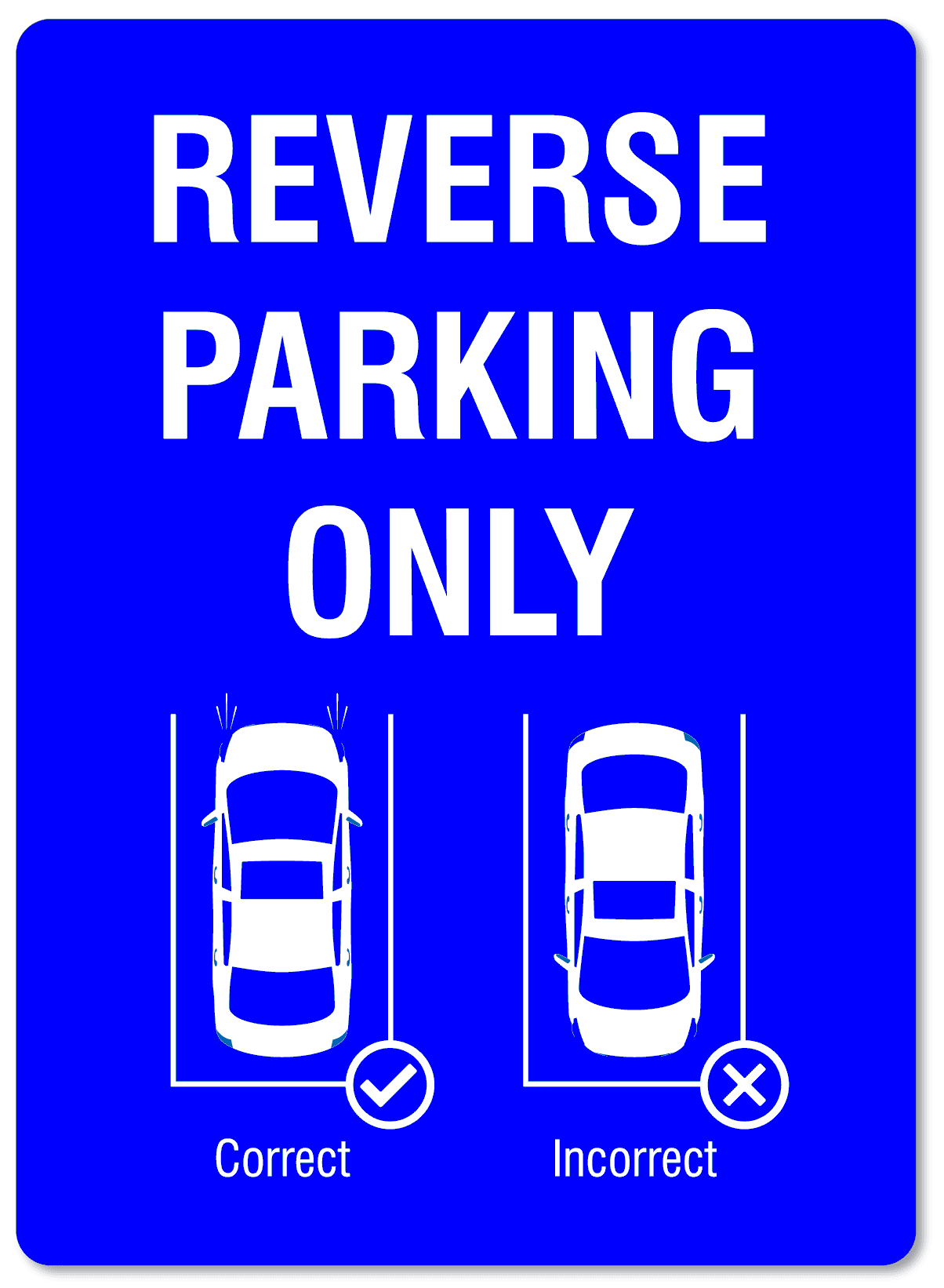 Parking Sign Reverse Parking Only