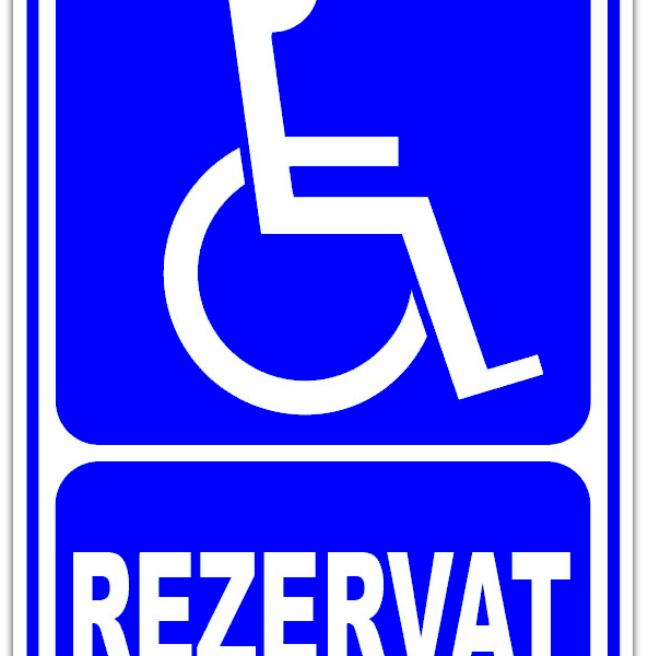 Indicator rezervat pentru persoane cu handicap si cu dizabilitati