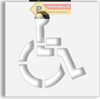 Șablon Loc de Parcare Rezervat Persoanelor cu Handicap