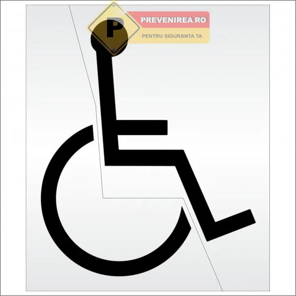 Șablon semnalizare parcare persoane cu dizabilități - ideal pentru parcări publice și private