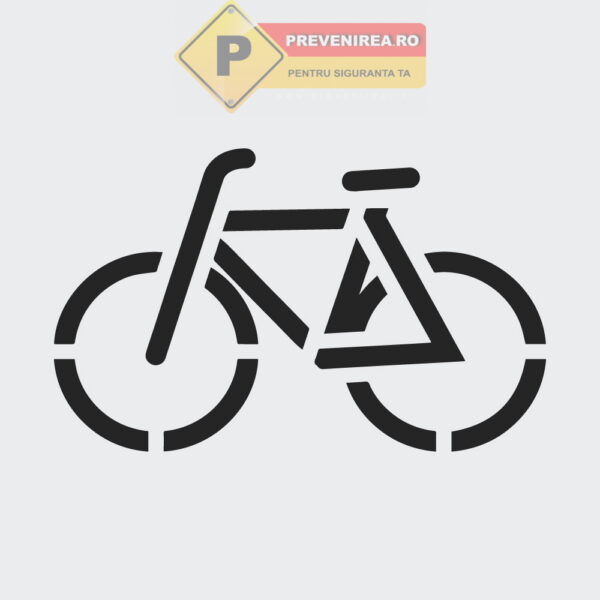 Șabloane pentru bicicletă - utilizare în marcaje rutiere, parcări și drumuri