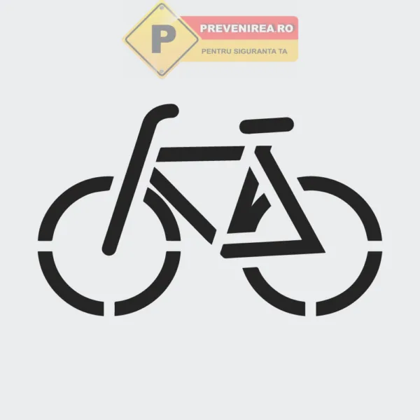 Șabloane pentru bicicletă - utilizare în marcaje rutiere, parcări și drumuri