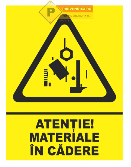 Indicator de semnalizare materiale in cadere