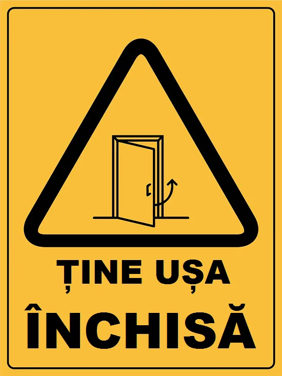 Placuta pentru usa inchisa