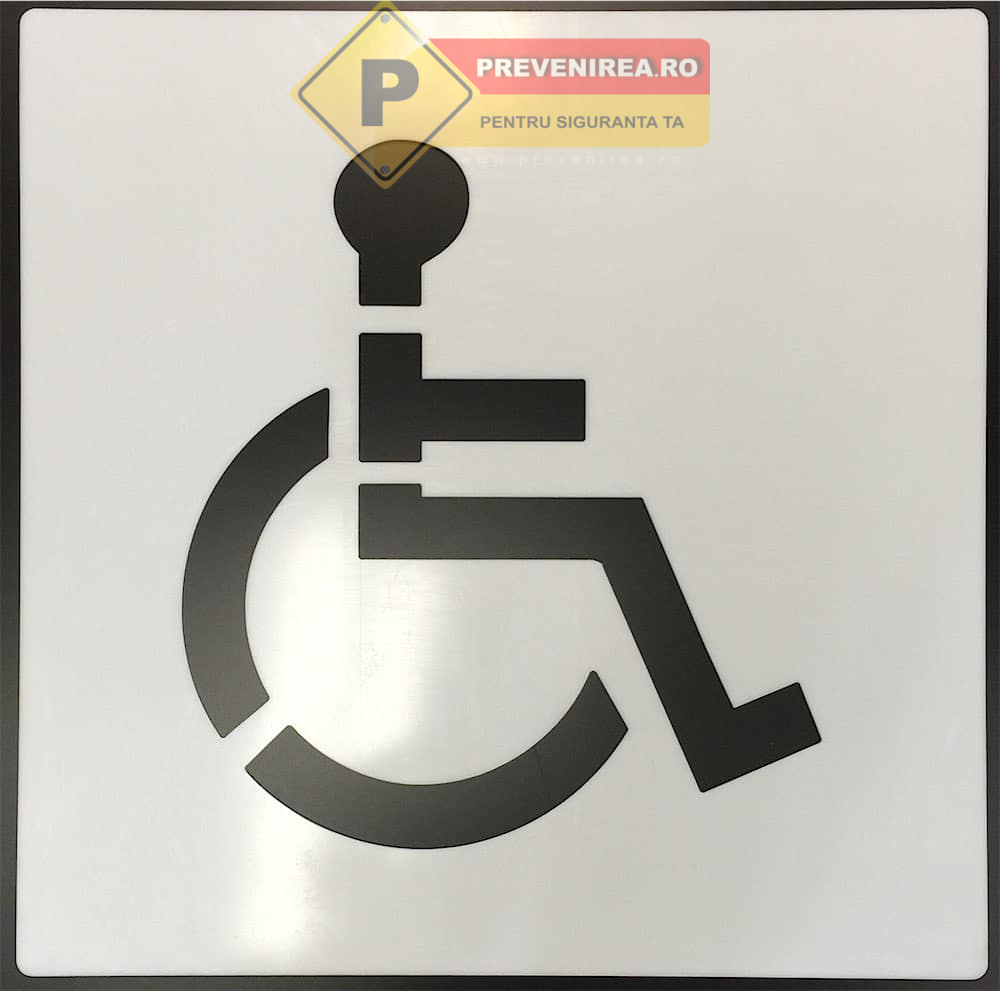Șablon Marcaje Accesibilitate Persoane cu Handicap - Simbol Loc Parcare și Semnalizare