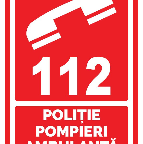 Indicator 112 - Semn Informativ pentru Numărul de Urgență