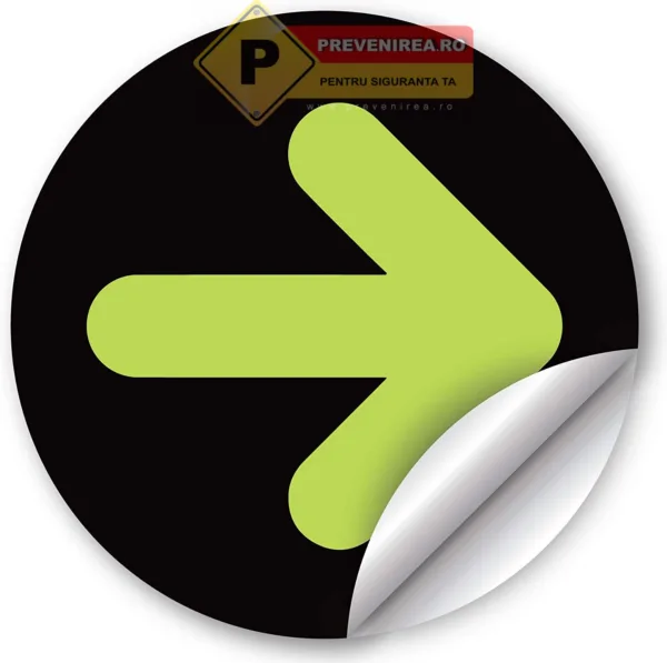 Stickere negre sageti verde