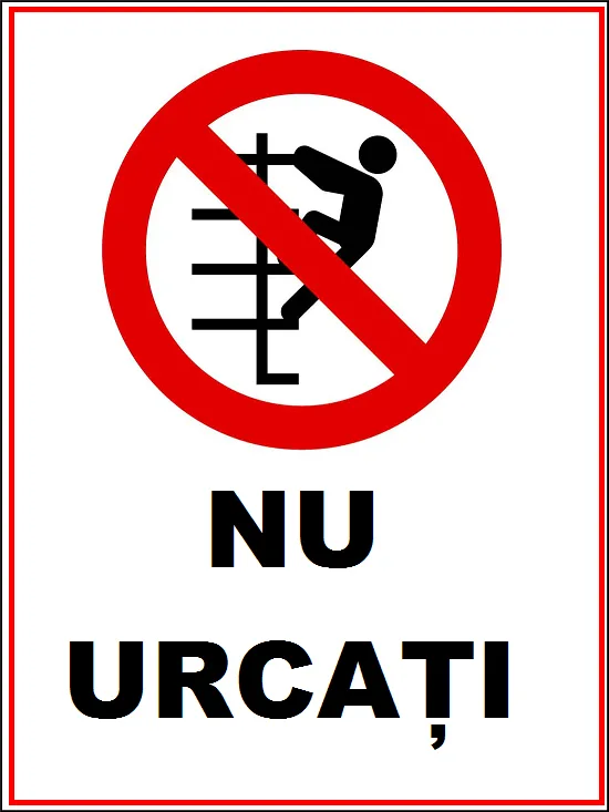 Placuta nu urcati