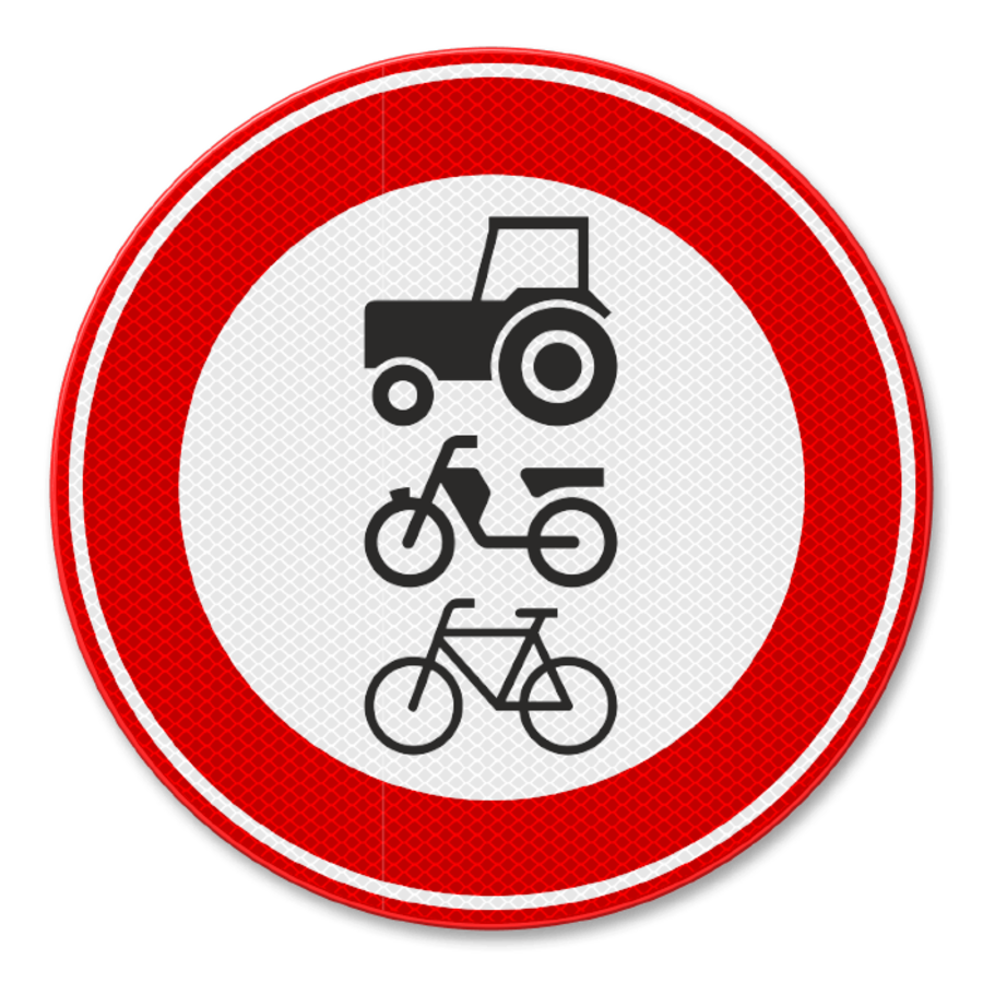 interdicție de circulație pentru autovehiculele care nu pot circula cu o viteză mai mare de 25 km/h din aluminiu