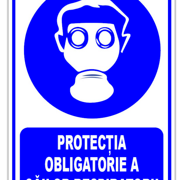 indicator pentru protectia obligatorie a căilor respiratori