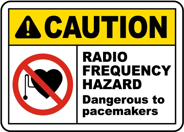 Indicator ATENȚIE - Pericol de Radiofrecvență | Protecție Esențială pentru Pacemaker