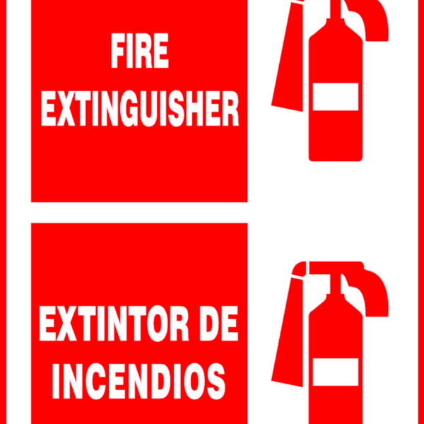 Sign fire extinguisher extintor de incendios