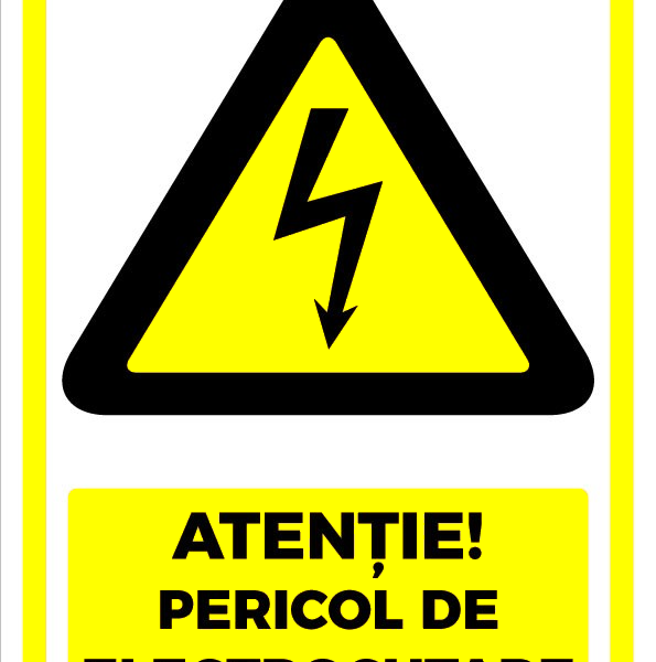 Indicator „Pericol de Electrocutare” - Semnalizare de Siguranță pentru Zone cu Risc Electric
