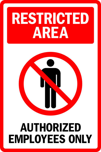 Restricted area authorized employees only sign