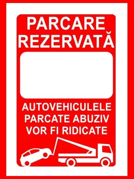 Placute pentru parcare rezervata personalizata
