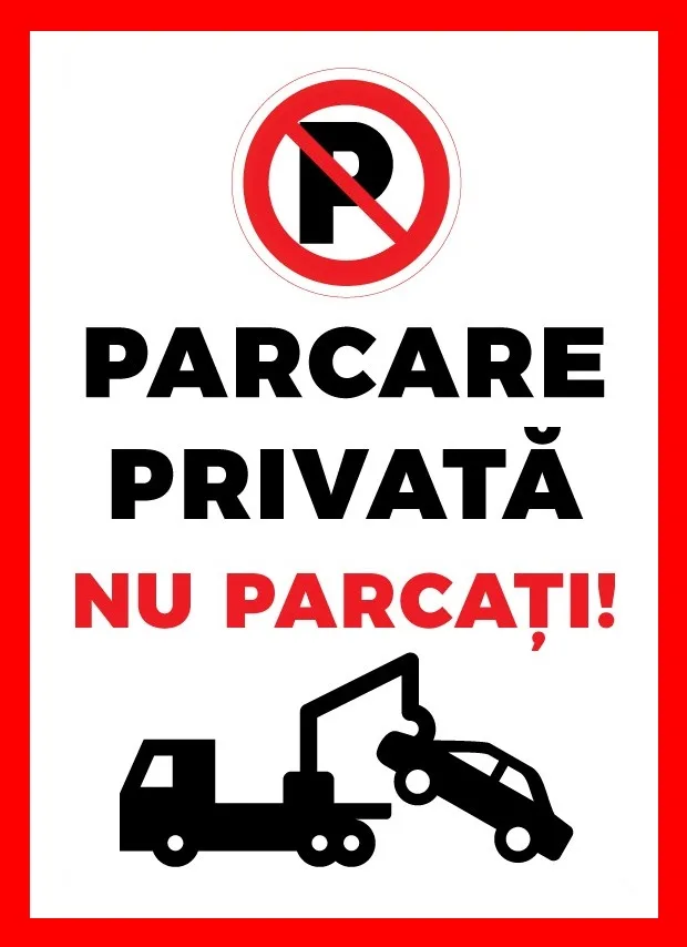 Placute de interzicere parcare privata nu parcati