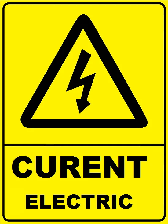 Placuta de avertizare pentru curent electric