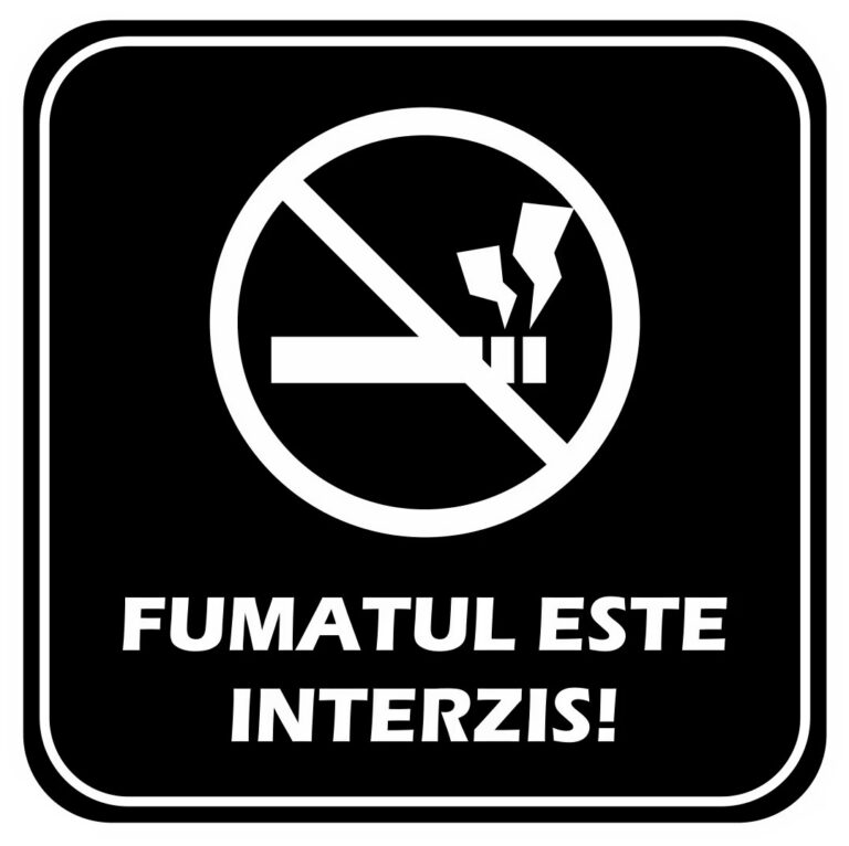 Placă Fumatul Interzis - Siguranță și Respect pentru Locuri de Muncă și Publice