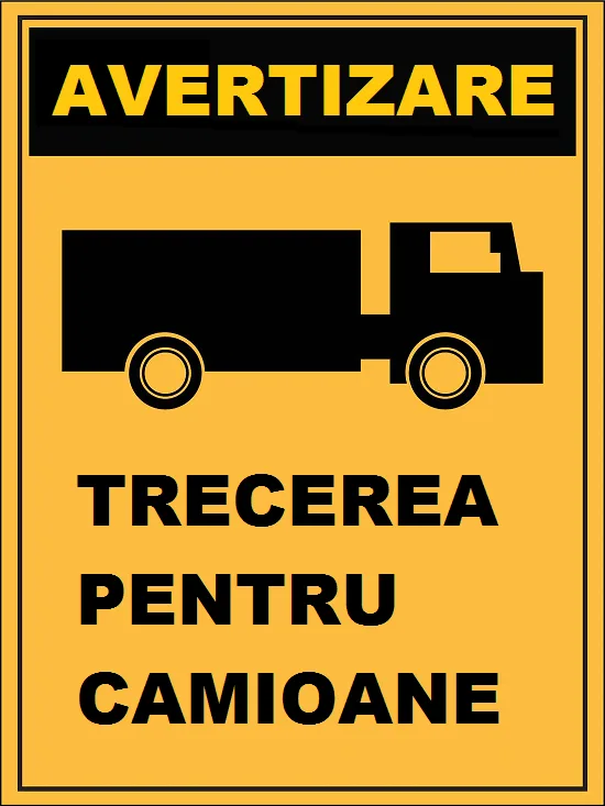 Placuta pentru trecerea pentru camioane