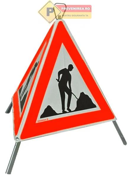 Panou cu indicatoare rutiere pentru lucrari