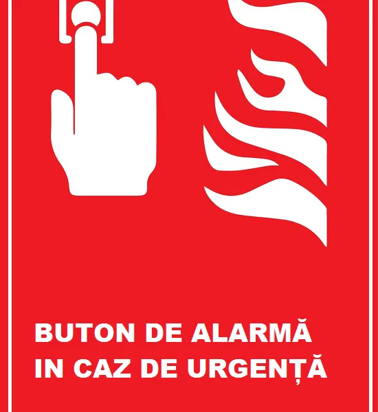 Placuta de siguranta pentru buton de alarma in caz de urgenta