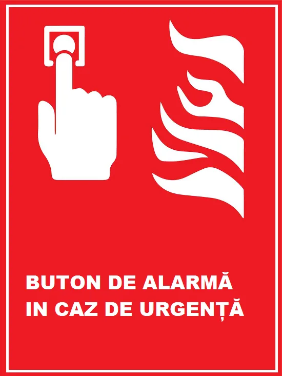 Placuta de siguranta pentru buton de alarma in caz de urgenta