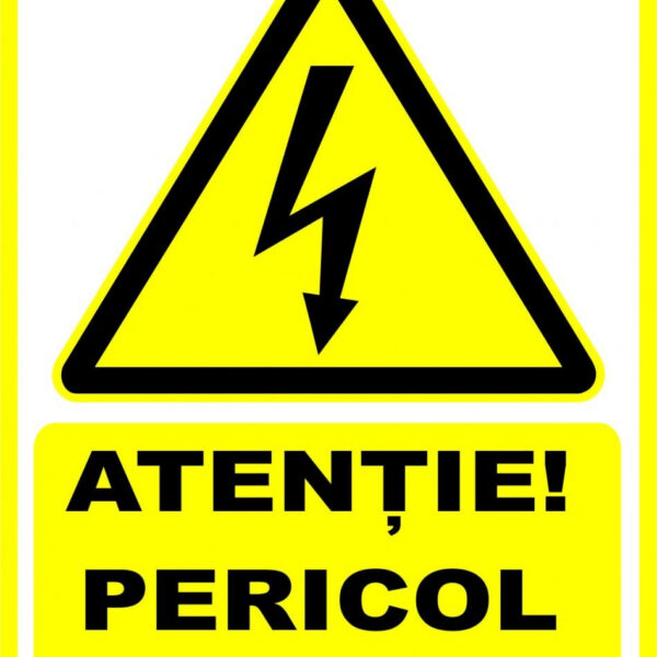 Indicator Atenție! Pericol Electric pentru Tablouri Electrice si Instalații electrice