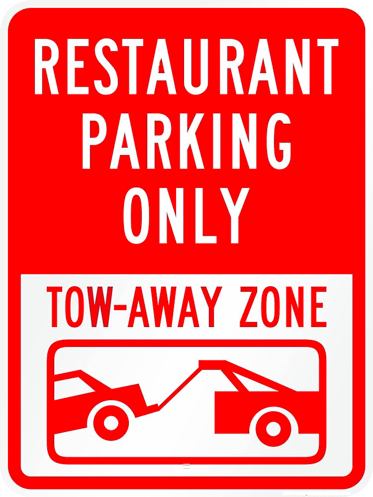 Restaurant Parking Only sign