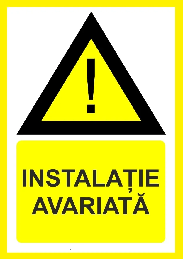 Placuta pentru instalatie avariata