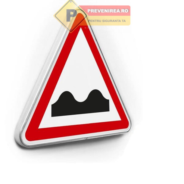 Indicator Atenție Drum cu Denivelări - Semn Rutier pentru Siguranța Traficului