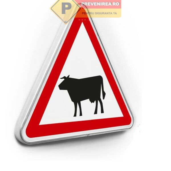 Indicator Atenție Animale - Semn Rutier de Avertizare