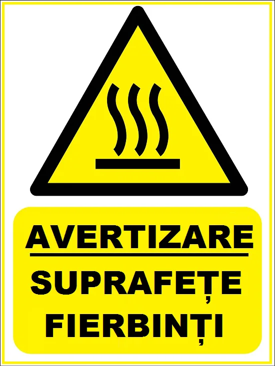 Placuta de avertizare suprafete fierbinți