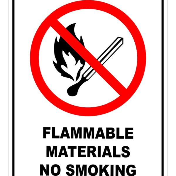 Indicator Materiale Inflamabile - Fumatul Interzis | Semn de Siguranță PSI