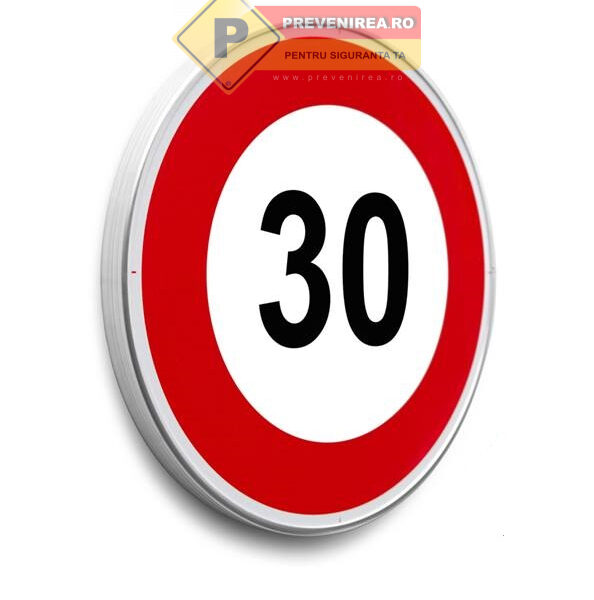 Indicatoare limită de viteză 30 km/h - semne rutiere rezistente pentru siguranță maximă