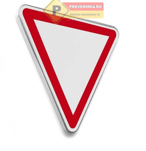 Indicator „Cedează Trecerea” - Semn Rutier Standard, Vizibilitate Ridicată