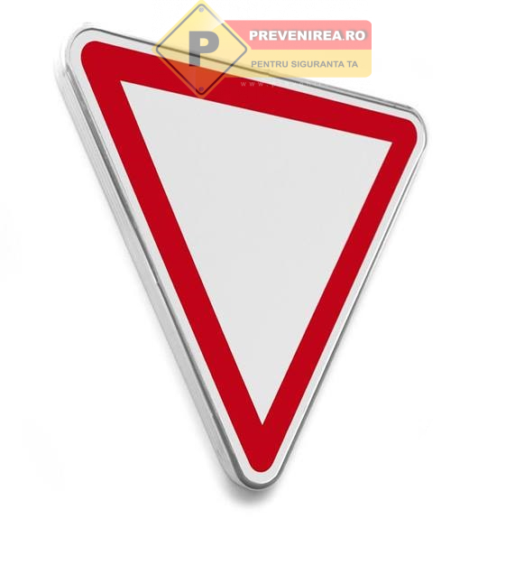 Indicator „Cedează Trecerea” - Semn Rutier Standard, Vizibilitate Ridicată