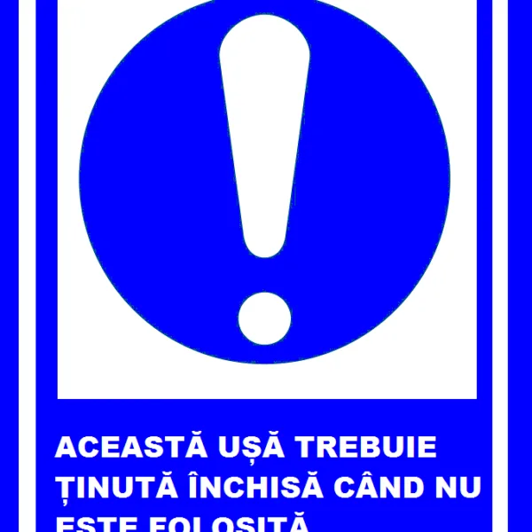 Placuta aceasta usa trebuie tinuta inchisa cand nu este folosita