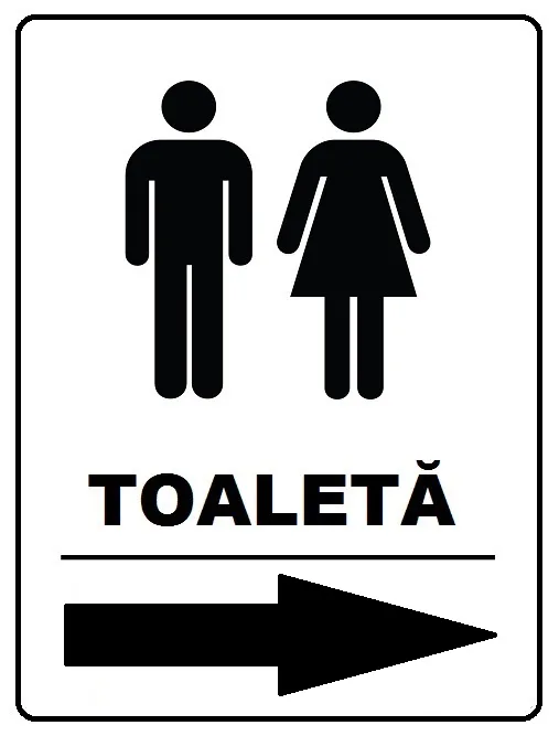 Placuta wc pentru toaleta cu sageata spre dreapta