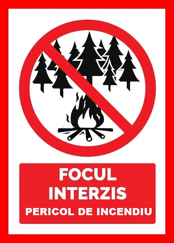 Placuta focul interzis pericol de incendiu