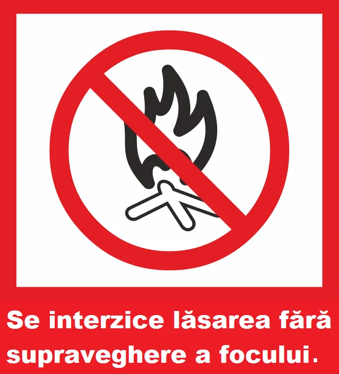 Placuta interzis foc deschis