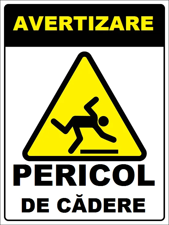 Placuta de avertizare pericol de cadere