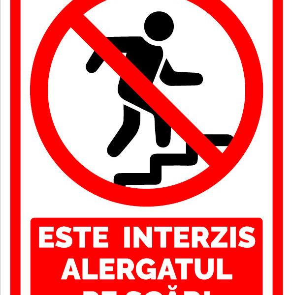 Semn pentru alergatul pe scari