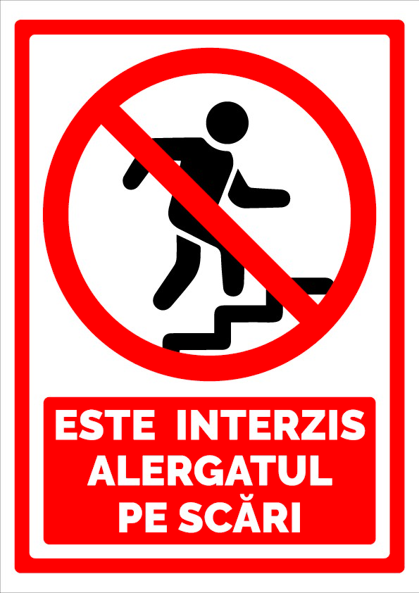 Semn pentru alergatul pe scari