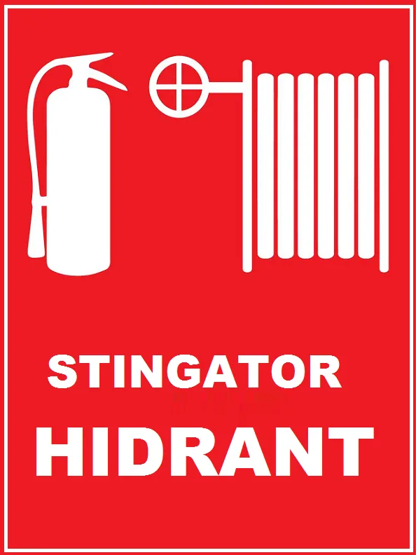 Placuta pentru stingator cu hidrant