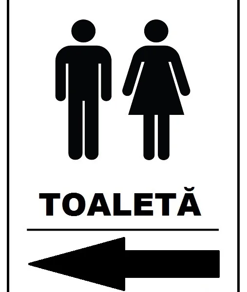 Placuta wc pentru toaleta cu sageata spre stanga