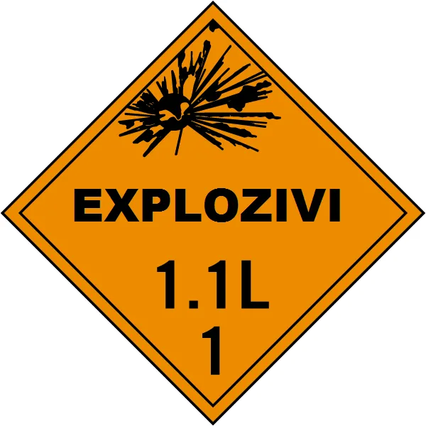 Placuta pentru explozivi clasa 1.1 L
