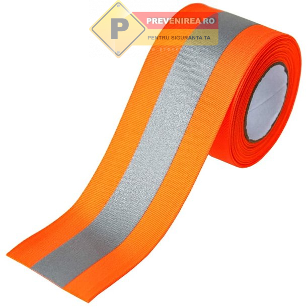 Bandă Industrială Textilă Reflectorizantă pentru Brățări și Haine de Protecție