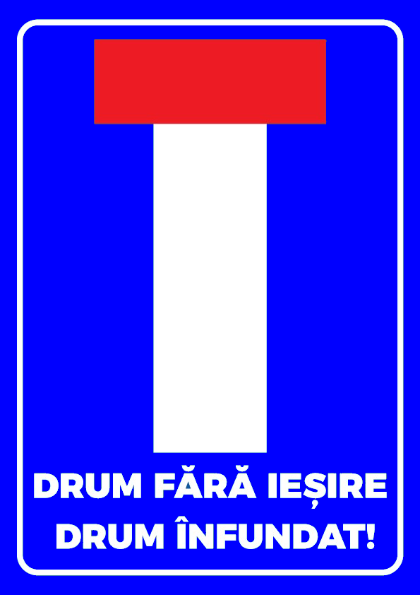Semn pentru drum fara iesire drum infundat